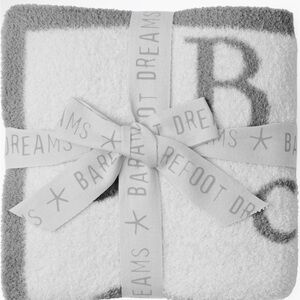 Barefoot Dreams Gray and White Blanket